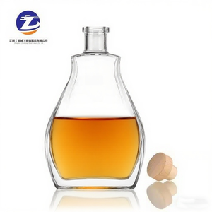 Botellas de Licor de Cristal de Corcho Premium, Gruesas, Transparentes, Herméticas, Duraderas, Conservan la Pureza y los Sabores, Calidad Visible - Product Image 1