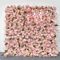 5D Kunstzijde Bloemenwand Stofrol Gordijn Roos Pioenroos Hortensia Bruiloft Feest Evenement Achtergrond Decoratie Accessoires