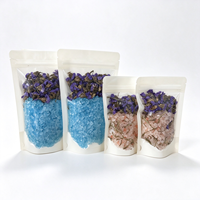 Brinelume Sachet de sel de bain naturel apaisant à la lavande et à la rose pour un sommeil réparateur et le soulagement de l'anxiété, pour baignoire à domicile, avec sel d'Epsom, pour rituels domestiques et spa