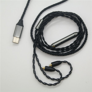 Usb Type C Twisted <b>Headphone</b> Cable With Mic Mmcx For Shure Se846 W40 W50 120m Nylon Tpe - Product Image 2