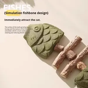 Brinquedo para Gato em Forma de Peixe Multicolorido, Bastão de Madeira com <span class=keywords><strong>Catnip</strong></span>, Durável e Divertido para Entretenimento - Product Image 1