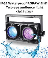 Éclairage de scène Muxxdj, nouveau projecteur étanche IP65, 2 yeux RGBAW COB, éclairage d'audience, lumières de scène