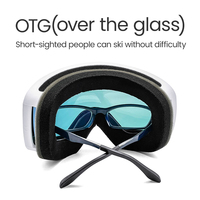 Lunettes de protection des yeux de ski de qualité supérieure Googles Lentille miroir anti-buée Snowboard Lunettes de ski pour femmes