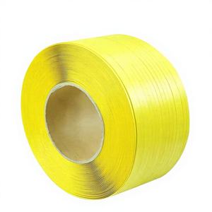 Bande de cerclage industrielle double usage en PP/<span class=keywords><strong>PET</strong></span> jaune de 0,5 cm pour emballage - Product Image 1