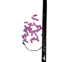 Canon à Confettis Électrique Personnalisable 80cm avec Serpentins en Papier Biodégradable pour Fêtes du Nouvel An et de Remise des Diplômes - Or/Argent
