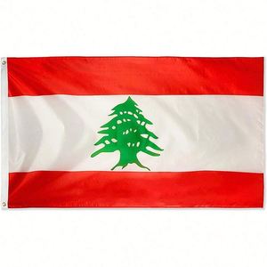 Wholesale Outdoor Double Stitched with Brass Grommets Lebanese National Country Lebanon Lebanese Red White <b>Flag</b> - Product Image 1