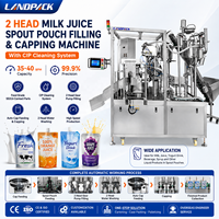 Machine de remplissage de poches à bec verseur pour jus, milkshake, yaourt, produits laitiers et boissons (2 têtes)