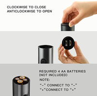 Ensemble de 2 accessoires de cuisine : tire-bouchon électrique automatique avec coupe-capsule