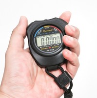 Cronómetro Deportivo Digital Profesional con Pantalla LCD, Resistente al Agua, Temporizador Electrónico, Cronógrafo, Calendario, Alarma, Alta Precisión