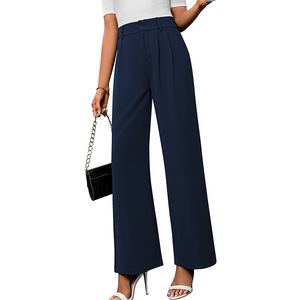 Pantalones de Pierna Ancha de Cintura Alta para Mujer, Elegantes y Holgados, Estilo Casual para Otoño - Product Image 4
