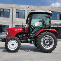 Tracteur agricole 4x4 avec cabine, de qualité supérieure, fabriqué en Chine, 50cv, 60cv, 70cv, 80cv, 90cv, pour l'agriculture et l'entretien des pelouses