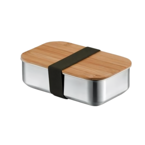 Bencircle CS01 Wood Lid Strap Stainless Steel Bento Lunch <b>Box</b> for Kids Adult Reusable Lunch <b>Box</b> Set Insulated Metal Lunch <b>Box</b> - Product Image 1