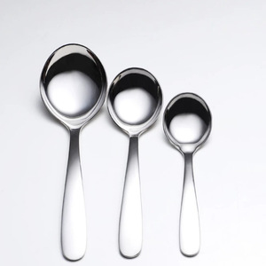 304 Stainless Steel Deepened and Thickened <b>Round</b> Bottom Curved Handle Soup Spoon 088 Popular <b>Round</b> Head Dessert Spoon for - Product Image 4