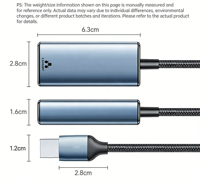 Adaptador de Red Ethernet 2.5GbE USB C RJ45 Directo de Fábrica, Tarjeta LAN Externa NAS, Convertidor Multipuerto para Juegos, OEM, Venta al Por Mayor