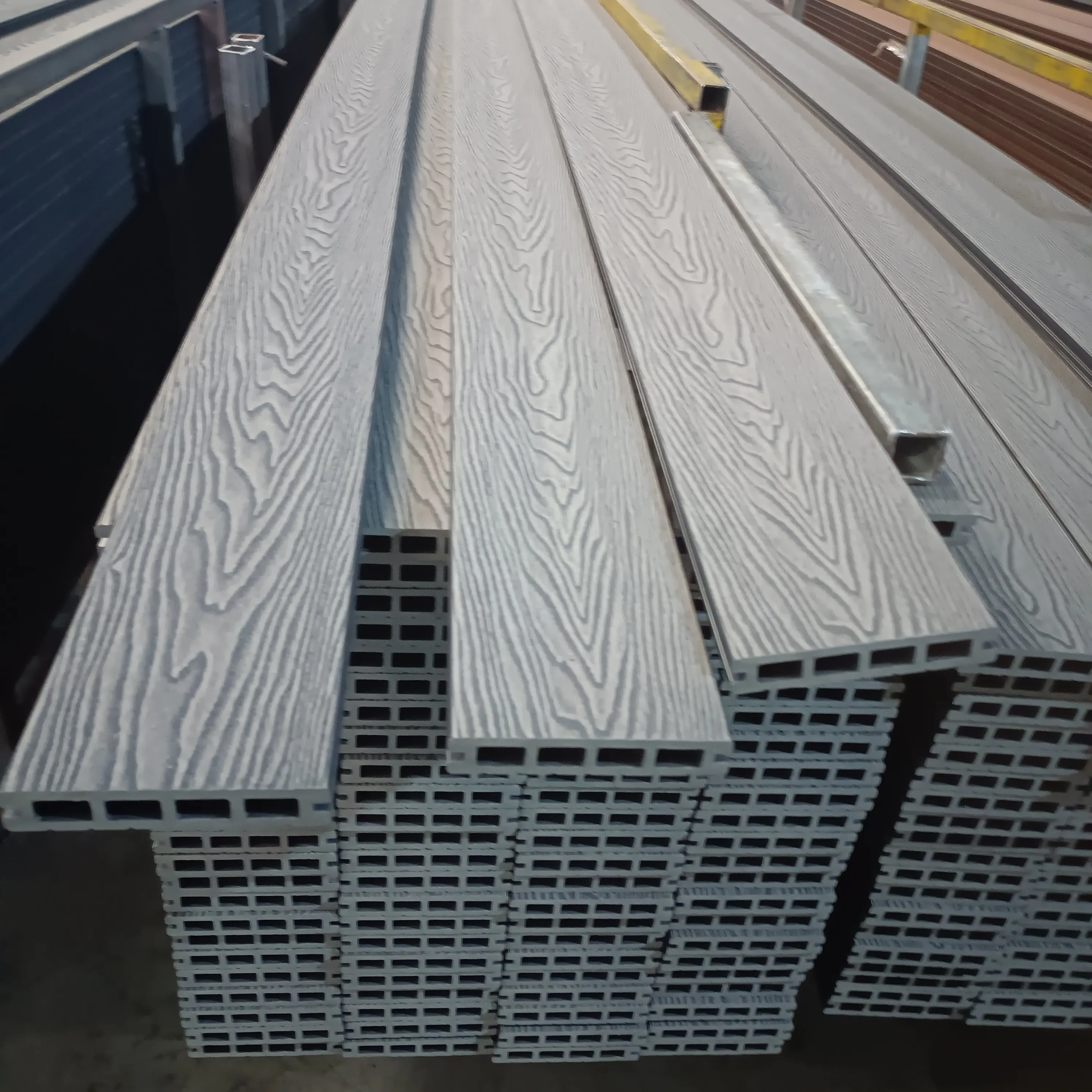 WPC 3D embossed decking woodgrain planks anti slip plastic wood composite decking outdoor garden flooring deck