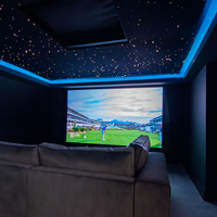 Usine En Gros RGBW Fibre Optique Étoile Panneaux De Plafond Twinkle Ciel Étoilé Lumière LED Système De Cinéma Maison USB Haut-Parleur RF À Distance
