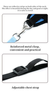 Gilet en maille de base respirant et anti-étouffement pour chien toute saison Contrôle facile Poitrine légère Laisse pour animal de compagnie Harnais Ensemble de laisse Polyester - Product Image 3