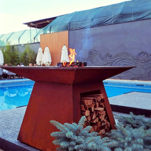 Square Corten Steel <b>BBQ</b> Grill Detachable Outdoor Home Use Barbecue Fire Pit - Product Image 6