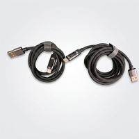 Câble USB-C vers USB-A à charge rapide 100W 3A avec affichage numérique LED, 1,2 m, tressé en nylon, pour iPhone, écouteurs, ordinateur