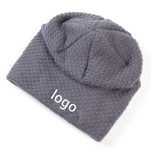 Nouveau unisexe lettre Beanie chapeau loisirs ajouter fourrure doublé chapeaux d'hiver pour hommes femmes garder au chaud tricot chapeau mode solide Ski <span class=keywords><strong>Bonnet</strong></span> casquette - Product Image 3