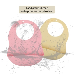 ผ้ากันเปื้อนเด็กซิลิโคนแบบปรับได้ ผ้ากันเปื้อนเด็กกันน้ำ ผ้ากันเปื้อนสำหรับทารกแรกเกิด เด็กวัยหัดเดิน เด็กชาย เด็กหญิง - Product Image 4