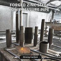 Tuyau en acier au carbone forgé de qualité supérieure, zingué, basse pression, norme ASME B16.11, certifié ISO9001, filetage double mâle 1/8"-6"