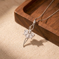 Collier de danseuse de ballet en diamant, exquis et polyvalent. Colliers de luxe au design unique, plaqués or 18 carats, bijoux pour femmes, cadeau