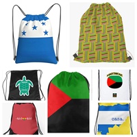 Sac de rangement de voyage portable et pliable de haute qualité avec cordon de serrage, personnalisable avec plusieurs logos régionaux, durable