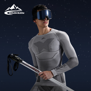 GOLOVEJOY SGY03 Intimo Termico da <span class=keywords><strong>Uomo</strong></span> per Allenamento all'Aperto Abbigliamento Funzionale da Sci Fitness e Ciclismo Lavorato a Maglia - Product Image 3