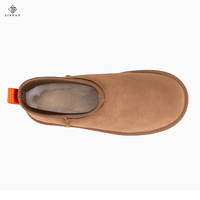 Sepatu bot salju pria wanita, sepatu bot musim dingin musim gugur antilembap antiselip dengan desain jari kaki bulat