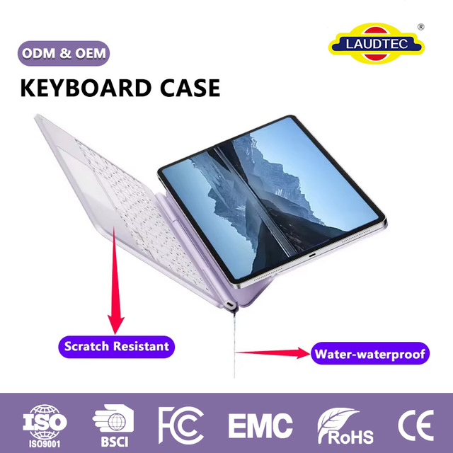 Magnetic Bluetooth Keyboard Case for iPad Pro 11" 2024 M4, Type-C Charging with Touchpad & Multi-Gesture, Custom Log &Layout OEM