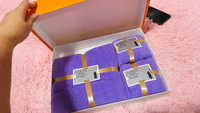 Ensemble de Serviettes de Bain en Microfibre Velours Corail 3 Pièces Épaissies Serviette de Plage Logo Personnalisable pour Maison Spa Vente en Gros Coffret Cadeau Mère