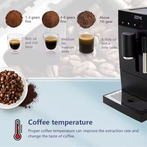 <span class=keywords><strong>Cafetera</strong></span> inteligente de acero inoxidable para el hogar, sistema operativo con pantalla LCD, máquina de café con boquilla de vapor - Product Image 6