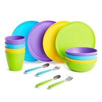 Assiettes en plastique avec paille de blé pour les meilleurs enfants, bol, ensemble de dîner biodégradable, assiettes et plats, assiette, bol, tasse, ensembles de vaisselle
