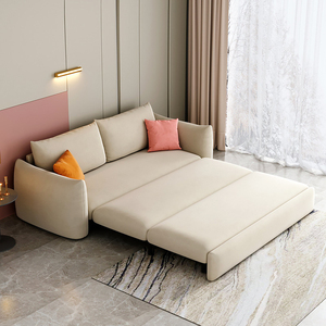 Sofá Cama de 3 Plazas con Estructura Metálica Plegable, Tapizado en Tela, Moderno y de Lujo para Sala de Estar - Product Image 3