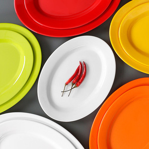 Platos de melamina redondos de color sólido, aptos para lavavajillas, para uso en restaurantes y hoteles. - Product Image 4
