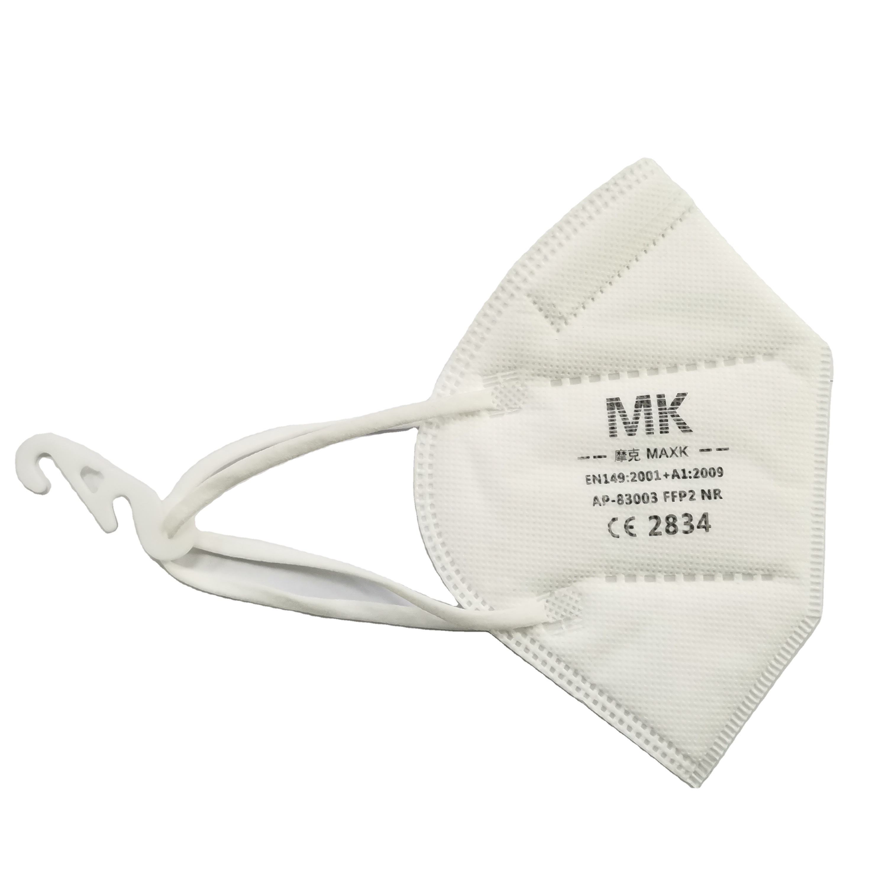 EN149 Face Kn95 3D Earloop Disposable FFP2 Kn95Mask White Kn95Mask FFP2 4ply Face Mask