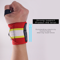 Muñequeras gruesas con lazo para el pulgar para levantamiento de pesas, culturismo y entrenamiento cruzado, prensas pesadas, equipo de seguridad para fitness