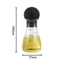 Distributeur d'huile et de vinaigre Chefshere en gros, bouteille en verre borosilicate de 235 ml avec bouchon en silicone pour la conservation de la fraîcheur en cuisine