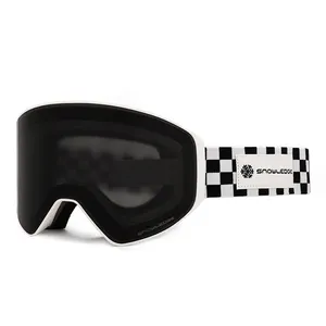 HUBO चुंबकीय स्की काले चश्मे कस्टम बर्फ स्नोबोर्ड चश्में स्नोमोबाइल काले चश्मे स्की चश्मा