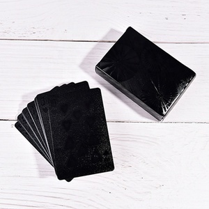 High Quality Casino Poker Cards Custom Printing Black Gold Royal Plastic Playing Cards