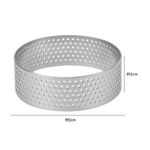 แหวนทาร์ตสแตนเลส 430 แบบมีรู, แหวนทาร์ตทรงกลม, สำหรับอบ<span class=keywords><strong>พาย</strong></span>, แม่พิมพ์เค้กขนมหวานฝรั่งเศส, แหวนมูสหลายขนาด - Product Image 1