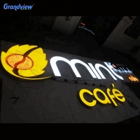 Enseigne LED personnalisée pour extérieur, enseigne lumineuse rétroéclairée pour devanture de magasin, enseigne 3D pour entreprise, panneau LED avec logo