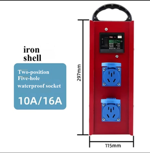 2 Way IP65 Metal Enclosure for Electrical <b>Switch</b> with Dual 10/16A 5 Pin Waterproof Sockets , Portable socket box - Product Image 2