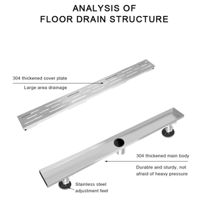 Carreau de drainage américain de 24 pouces anti-odeur <span class=keywords><strong>à</strong></span> évacuation d'<span class=keywords><strong>eau</strong></span> de 24 pouces en forme de grille encastrée moderne pour salle de bain - Product Image 4