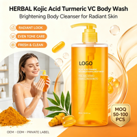 Gel Douche Liquide Herbal Hydratant Doux au Curcuma et Vitamine C pour une Peau Éclatante et un Teint Uniforme Quotidien