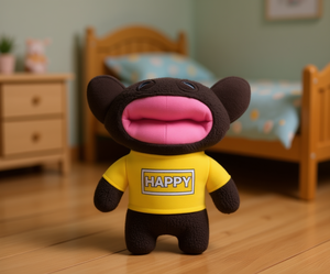 Juguete de peluche Happy de 25Cm, animal de peluche suave para niños, regalo de cumpleaños, juguete unisex para aliviar el estrés - Product Image 2