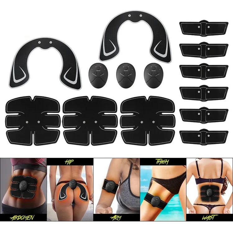 Electrostimulateur abdominal, équipement d'entraînement musculaire, levage des fesses, hanche, sport, stimulation musculaire, 14 pièces