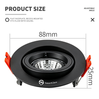 Lampe LED MR16 GU10, boîtier encastré anti-éblouissement, spot GU10, cadre de spot encastré pour plafond intérieur, éclairage LED IP20, installation facile