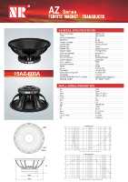 Haut-parleur de médium actif NR 15 pouces 1000W 8 ohms, aimant de 220 mm, bobine vocale de 4 pouces, coque en aluminium, son dynamique, fêtes, karaoké